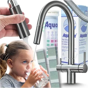 Vodovodní baterie Kuchyňská baterie stojánková Ari SLENDER černá, granitová, stříbrná, šedá