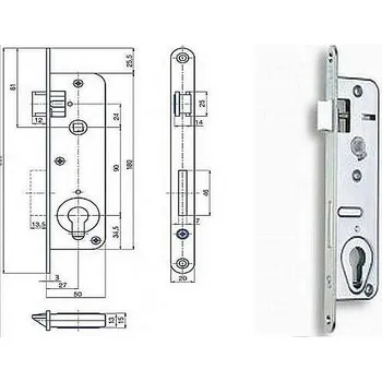 zadlabací zámek RAPI-TEC Zámek FAB 203/5 modrý Zn pravý