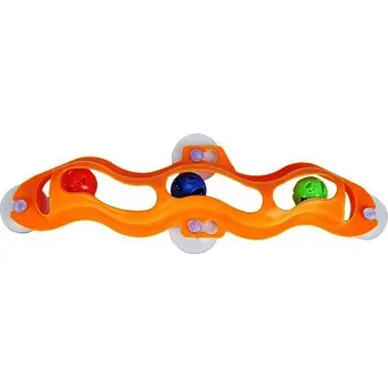 Hračka pro kočku Hračka pro kočky interaktivní na okno oranžová