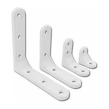 Nábytkové kování Úhelník s výztuhou 50x50 BÍLÝ