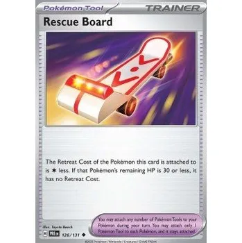 Volný čas Pokémon PRE 126/131 Rescue Board - Prismatic Evolutions Stav: Near Mint, Verze: NORMAL