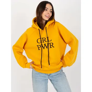 Dámská mikina Tmavě žlutá zateplená mikina Debby EM-BL-651-2.14X-dark yellow Velikost: ONE SIZE