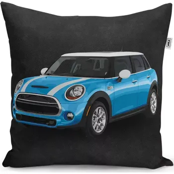 Polštář Dekorační polštář Mini sedan Černé pozadí - Sablio - 40x40 cm