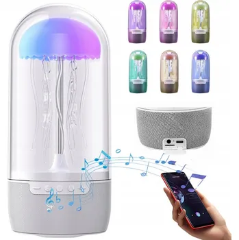 Lampička NOČNÍ LAMPA PRO DĚTI LAMPA MĚNÍCÍ BARVY S MEDÚZAMI USB S BLUETOOTH REPRODUKTOREM