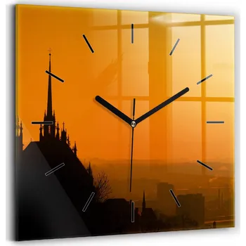 Hodiny Nástěnné hodiny Wallfluent žluté 30 cm