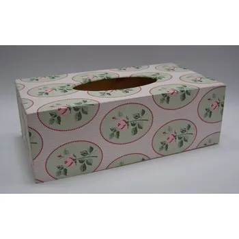 Krabice na papírové kapesníky - Růže v oválku