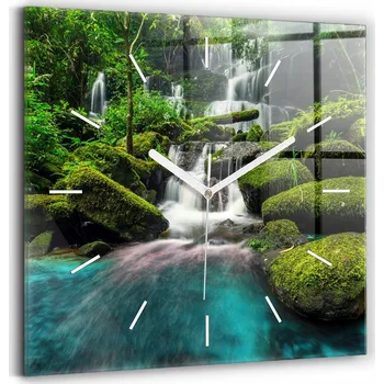 Hodiny Nástěnné hodiny Wallfluent zelené 30 cm