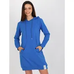 Modré mikinové šaty RV-TU-8356.90-dark blue Velikost: ONE SIZE