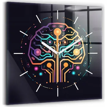 Hodiny Nástěnné hodiny Wallfluent černé 30 cm