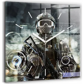 Hodiny Nástěnné hodiny Wallfluent černé 30 cm