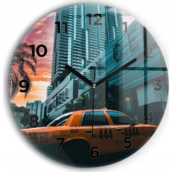 Hodiny Nástěnné hodiny Wallfluente žluté 30 cm