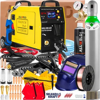 Svářečka Svářečka MAGNUM MIG 240 LCD DUAL PULS TIG LIFT PULS SYNERGIE MĚKKÉ PÁJENÍ