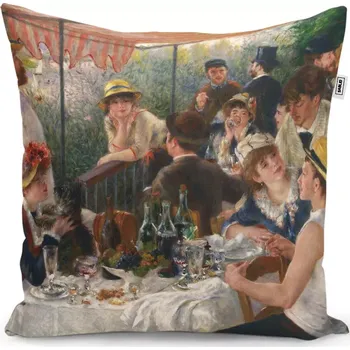 Polštář Dekorační polštář Snídaně veslařů - Auguste Renoir - Sablio - 50x50 cm