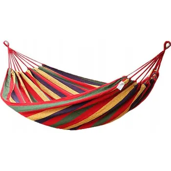 Houpací síť Houpací síť s tyčí Hamaka, vícebarevná, nosnost 100 kg, 170 x 100 cm