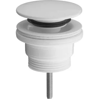 Sifon Bruckner Umyvadlová výpust 5/4“, click-clack, velká zátka, 4-45mm, ABS/bílá