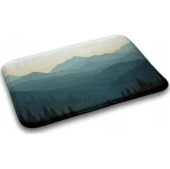 Koupelnová předložka Měkká koupelnová předložka - hory a les