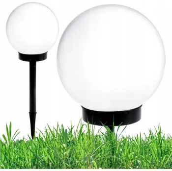 Venkovní osvětlení Solární zahradní lampa zapichovací bílá koule LED světýlka 1 ks lampička
