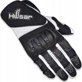 Moto rukavice HUSAR MX1 BÍLÉ TEXTILNÍ MOTO RUKAVICE