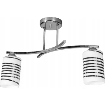 ZÁVĚSNÉ STROPNÍ SVÍTIDLO LUSTR STROPNÍ SVÍTIDLO SKLENĚNÁ STÍNIDLA BÍLÁ CHROM STŘÍBRNÁ