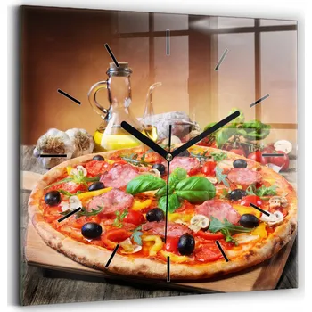 Hodiny Nástěnné hodiny Wallfluent oranžové 30 cm