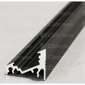 LED lišta STRONG StrongLumio profil LED Corner 10 alu černý 4050mm