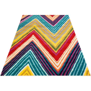 Koberec Makro Abra Moderní kusový koberec SALSA 9771A Geometrický vícebarevný Rozměr: 80x150 cm