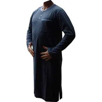 Pánská noční košile xcena Pánské noční košile s dl. rukávem šedá Velikost: M