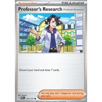 Volný čas Pokémon PRE 125/131 Professor's Research - Professor Sycamore - Prismatic Evolutions Stav: Near Mint, Verze: NORMAL