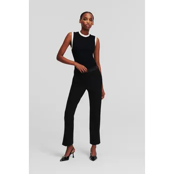 Dámské kalhoty KALHOTY KARL LAGERFELD PUNTO PANTS BLACK