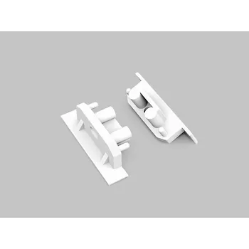 LED lišta STRONG StrongLumio koncovky k profilu Groove 10 rovná bílá (pár)