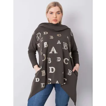 Dámská mikina Khaki mikina s potiskem písmen RV-BZ-6458.46P-khaki Velikost: ONE SIZE