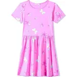 DÍVČÍ ŠATY S MOTÝLKY SS3585 VELIKOSTI 98-128 Velikost: 128, Barva: Fialková