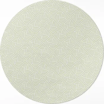 Koberec Vinylový Kulatý Koberec fi 50 cm Abstraktní ornament spirály ve stylu art deco