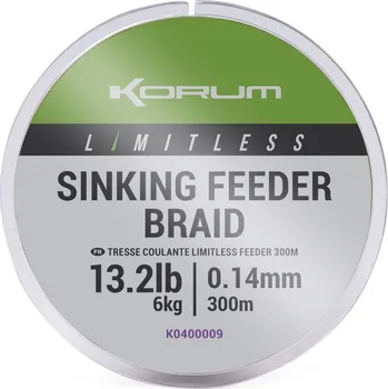 KORUM Limitless Sinking Feeder Braid průměr: 0,14 mm