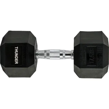 THUNDER Hexagonální činka Thunder HEX 17,5 kg 17,5kg ČERNÁ