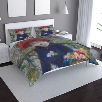 Povlečení Saténové povlečení Dvě sestry (Na Terase) - Pierre-Auguste Renoir - Sablio - 140x220 / 90x70