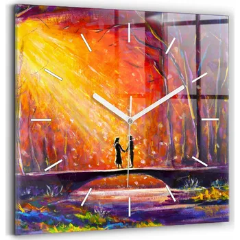 Hodiny Nástěnné hodiny Wallfluent žluté 30 cm