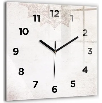 Hodiny Skleněné nástěnné hodiny s tichým chodem - Dekorativní design do obýváku