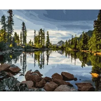 Obraz DIAMANTOVÁ MOZAIKA JEZERO