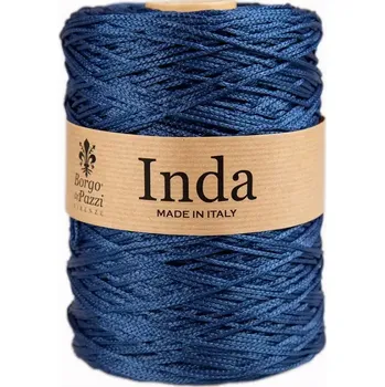 Příze Borgo de Pazzi Inda 9 Tmavě modrá (Špagátová příze Inda 9 Blu)