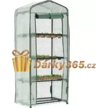 Skleník Balkonový fóliovník se čtyřmi policemi 69x49x160 cm zelený