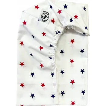 Prostěradlo Prostěradlo do postýlky 120x60 granátově červené hvězdičky 100% bavlna