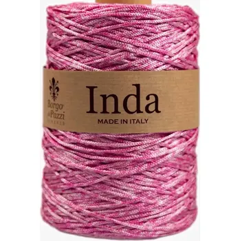Příze Borgo de Pazzi Inda 20 Maliny se smetanou (Špagátová příze Inda 20)