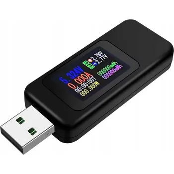 Měřič KEWEISI MX18L Tester Kapacity Baterií Voltmetr Ampérmetr USB