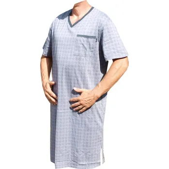 Pánská noční košile xcena Noční pánská bavlněná košile šedá Velikost: XXXXXL