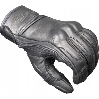 Moto rukavice HUSAR IMPACT černé kožené motocyklové rukavice z lícové kůže na skútr/motorku