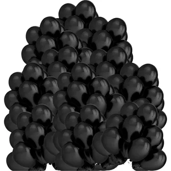 Balónek BALÓNKY ČERNÉ PROFESIONÁLNÍ SADA BALÓNKŮ NA 1. NAROZENINY VELKÁ 100 KS