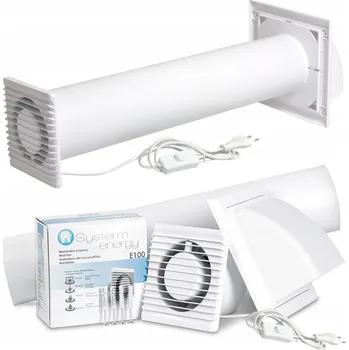 Vzduchotechnika Koupelnový ventilátor Systerm SYS-ENERGY125PS-KO125-05-KO125-30-BI 125 mm
