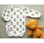 AMÁLKA Bavlněné body dlouhý rukáv, hnědí medvídci Velikost: 80