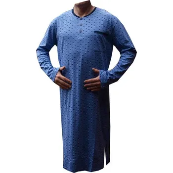 Pánská noční košile xcena Noční košile bavlněná světle modrá Velikost: M